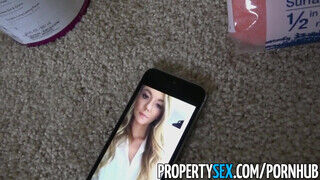 PropertySex - a kishölgy gyorsan rábukott a faszomra