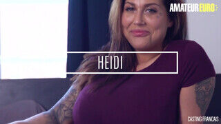 CastingFrancais - Heidi Van Horny a szenvedélyes csöcsös kis csaj